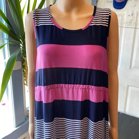 Comfortable Stretch Sleeveless Summer Maxi Slip Dress Women Size L - Picture 5 of 7